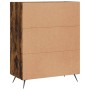 Credenza Rovere Fumo 69,5x34x90 cm in Legno Multistrato