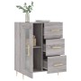 Credenza Grigio Sonoma 69,5x34x90 cm in Legno Multistrato