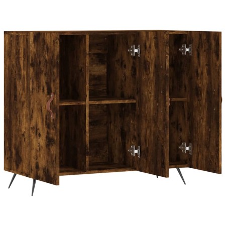 Credenza Rovere Fumo 90x34x80 cm in Legno Multistrato