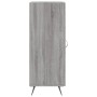 Credenza Grigio Sonoma 34,5x34x90 cm in Legno Multistrato