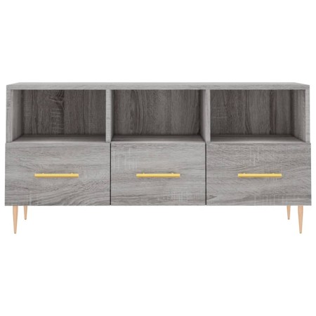 Mobile TV Grigio Sonoma 102x36x50 cm in Legno Multistrato