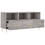 Mobile TV Grigio Sonoma 102x36x50 cm in Legno Multistrato