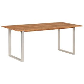 Tavolo da Pranzo 180x90x76 cm in Legno Massello di Acacia