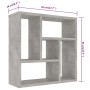 Scaffale a Parete Grigio Cemento 45,1x16x45,1 Legno Multistrato