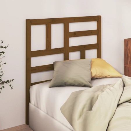 Testiera per Letto Miele 96x4x104 cm in Legno Massello di Pino