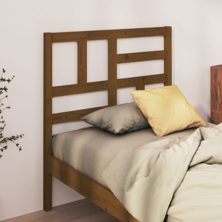 Testiera per Letto Miele 96x4x104 cm in Legno Massello di Pino