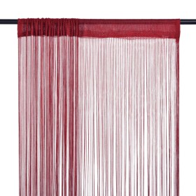 2 Pz Tende a Fili 100x250 cm Rosso Borgogna