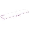 Piano Tavolo Marrone 220x50x(2-4) cm Massello Rovere Trattato