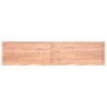 Piano Tavolo Marrone 220x50x(2-4) cm Massello Rovere Trattato