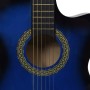 Chitarra Classica Western con Equalizzatore e 6 Corde Blu