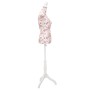 Busto Sartoriale Donna Manichino Cottone Bianco con Rose