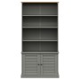 Libreria VIGO 85x35x170 cm in Legno Massello di Pino Grigio