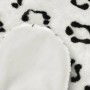Tappeto di Peluche a Forma di Leopardo 139 cm Bianco