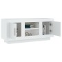 Mobile Porta TV Bianco 102x35x45 cm in Legno Multistrato