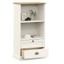 Libreria VIGO 60x35x114,5 cm in Legno Massello di Pino Bianco