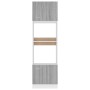Armadio Microonde Grigio Sonoma 60x57x207 cm Legno Multistrato