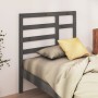 Testiera per Letto Grigia 106x4x104cm in Legno Massello di Pino