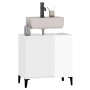 Mobile Lavabo Bianco Lucido 58x33x60 cm in Legno Multistrato