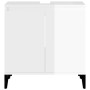 Mobile Lavabo Bianco Lucido 58x33x60 cm in Legno Multistrato