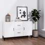 Credenza Bianco Lucido 100x36x60 cm in Legno Multistrato