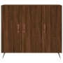 Credenza Rovere Marrone 90x34x80 cm in Legno Multistrato