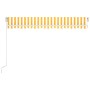Tenda da Sole Retrattile Manuale e LED 400x300cm Gialla Bianca