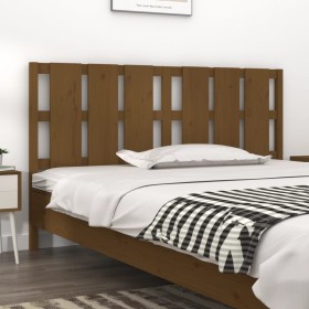 Testiera per Letto Miele 185,5x4x100 cm Legno Massello di Pino