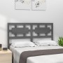 Testiera per Letto Grigia 185,5x4x100 cm Legno Massello di Pino