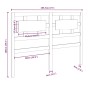 Testiera per Letto Grigia 185,5x4x100 cm Legno Massello di Pino
