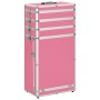 Valigia Trolley per Cosmetici in Alluminio Rosa