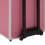 Valigia Trolley per Cosmetici in Alluminio Rosa