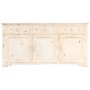 Credenza Bianca 160x40x80 cm Legno Massello di Mango