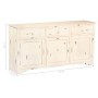 Credenza Bianca 160x40x80 cm Legno Massello di Mango