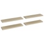 Scaffali a Parete 4 pz Rovere 90x23,5x3,8 cm in MDF