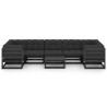 Set Divani da Giardino 8 pz con Cuscini Massello di Pino Nero