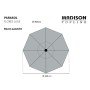 Madison Ombrellone Flores Luxe 300 cm Rotondo Grigio