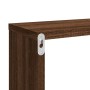 Mensole Muro Cubo 2 Rovere Marrone 80x15x26,5 Legno Multistrato