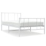 Giroletto con Testiera e Pediera Metallo Bianco 107x203 cm