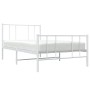 Giroletto con Testiera e Pediera Metallo Bianco 107x203 cm