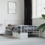 Giroletto con Testiera e Pediera Metallo Bianco 107x203 cm