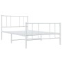 Giroletto con Testiera e Pediera Metallo Bianco 107x203 cm