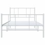 Giroletto con Testiera e Pediera Metallo Bianco 107x203 cm