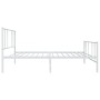 Giroletto con Testiera e Pediera Metallo Bianco 107x203 cm