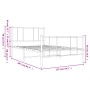 Giroletto con Testiera e Pediera Metallo Bianco 107x203 cm
