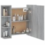 Mobile a Specchio con LED Grigio Sonoma 70x16,5x60 cm