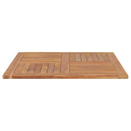 Piano del Tavolo Legno Massello di Teak Quadrato 90x90x2,5 cm