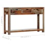 Tavolo Consolle con 3 Cassetti 120x30x75 cm Legno di Sheesham