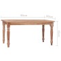 Tavolino Batavia 90x50x45cm Bianco Slavato in Massello di Teak