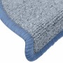 Tappetini per Scale 15 pz Grigio Chiaro e Blu 65x24x4 cm