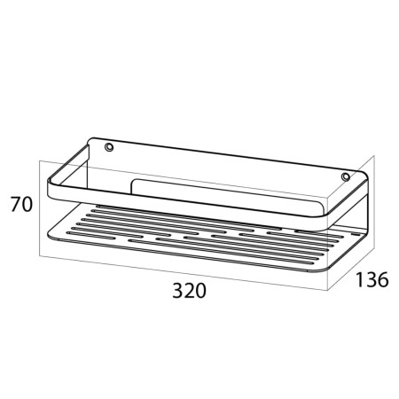 Tiger Mensola da Bagno Caddy Cromata Grande 1400230346